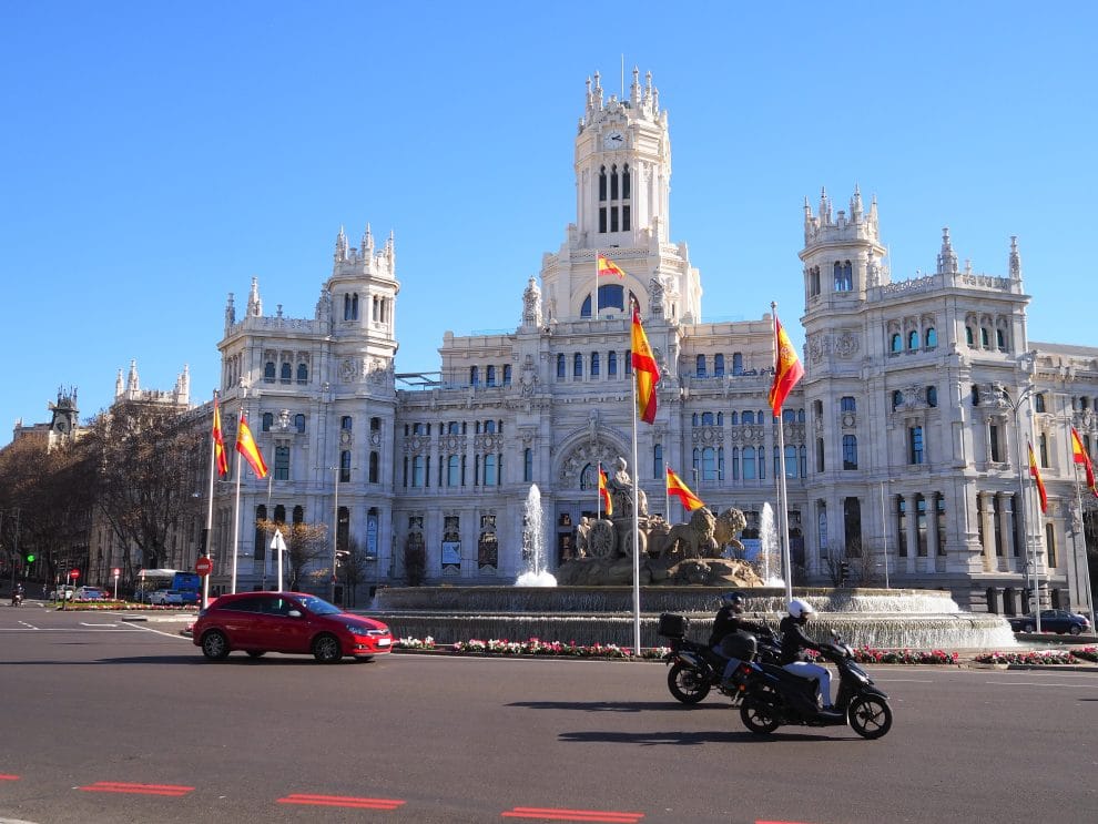 Pleinen in Madrid Plaza Cibeles