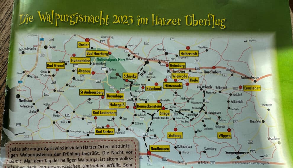 Waar vier je Walpurgis in Harz Duitsland ?